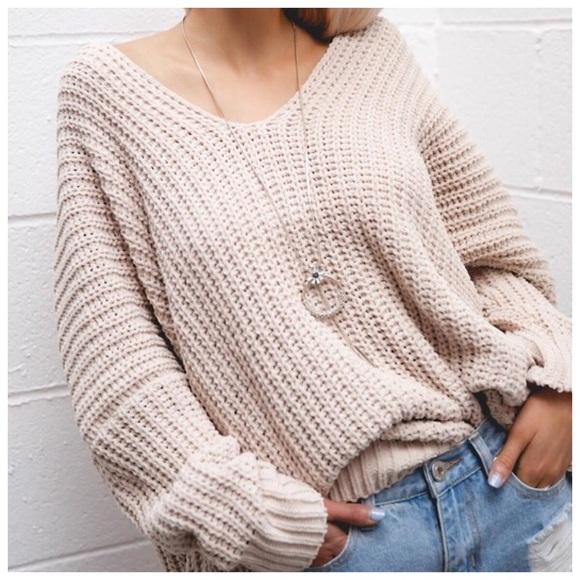 New red bean oversized chenille sweater - Picture 2 of 2